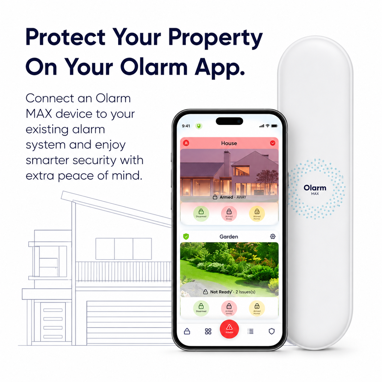 Mobile App-Controlled Security System OLARM MAX