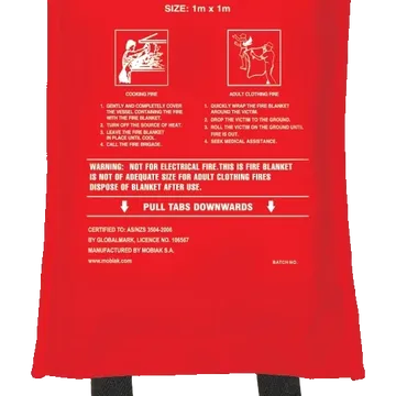 Fire Blanket – 1.0 x 1.0 to 1.8m × 1.8m
